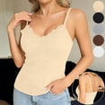 thumbnail image 1 of FAVIPT Summer Lace Camisole for Women Solid Scoop Neck Stretch Tank Tops Breathable Basic Undershirt White,S, 1 of 9