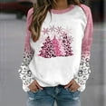 thumbnail image 1 of FAVIPT Women's Ugly Christmas Sweatshirt 2023,Women Crewneck Christmas Sweatshirt Pink Christmas Glitter Tree Print Top Long Sleeve Xmas Holiday Shirt Pullover, 1 of 4