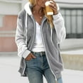 thumbnail image 1 of FAVIPT Womens Fuzzy Fleece Jacket Hooded Sweatshirt Color Block Winter Oversized Plus Size Coats Warm Comfy Soft Outerwear with Pockets 2023, 1 of 7