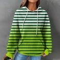 thumbnail image 1 of FAVIPT Womens Striped Waffle Hoodie Fall Hoodie for Women Knit Long Sleeve Hooded Pullover Sweatshirts Loose Cozy Drawstring Hoodies with Pockets Green,S, 1 of 5