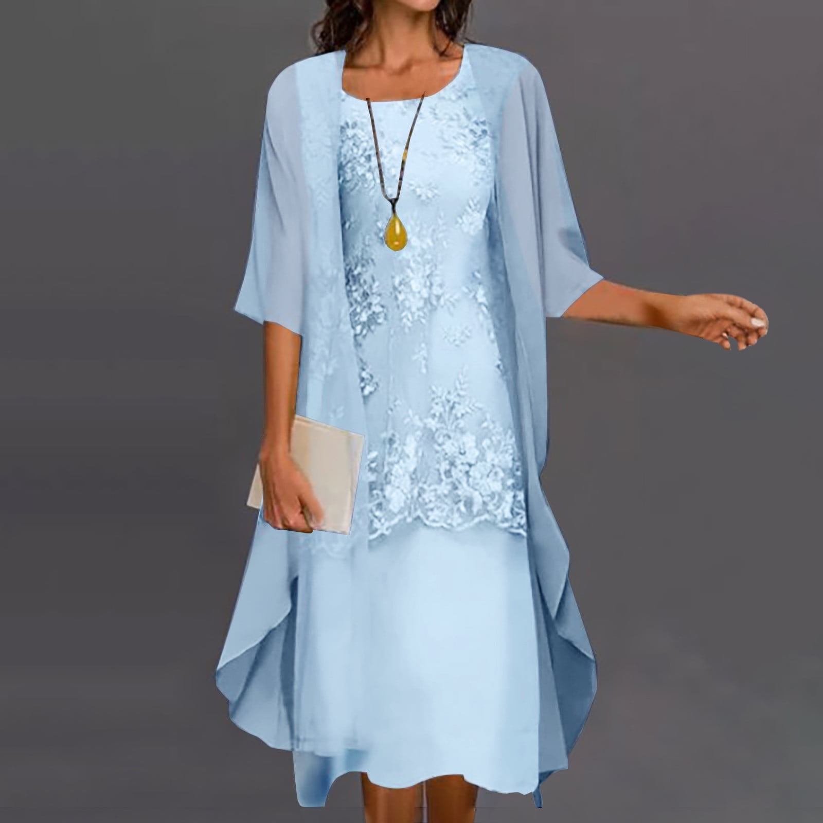 Couture Pleated Dress & Cardigan Set