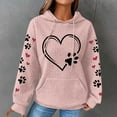 thumbnail image 1 of FAVIPT Womens Valentines Day Hoodies Womens Knit Hoodie Oversized Lightweight Long Sleeve Hooded Pullover Sweatshirts Drawstring Fall Winter Hoodies Pink,S, 1 of 4