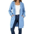 thumbnail image 1 of FAVIPT Womens Zip Hoodie Sweatshirt Long Sleeve Drawstring Jackets Oversized Fleece Long Coats Casual 2025 Fall Winter Outfits with Pockets Light blue,S, 1 of 8