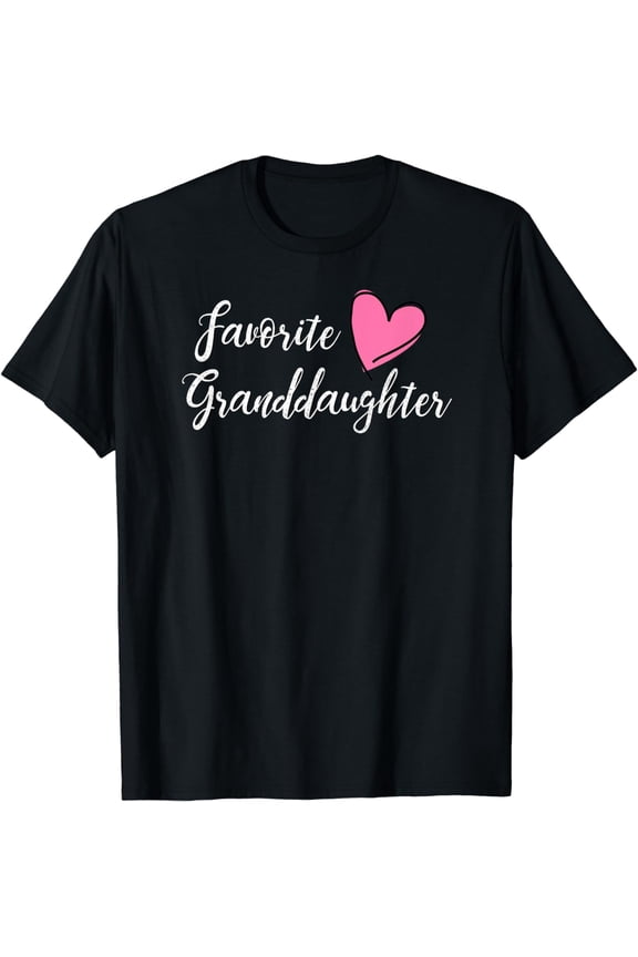 FAVORITE GRANDDAUGHTER Heart Distressed Vintage T-Shirt