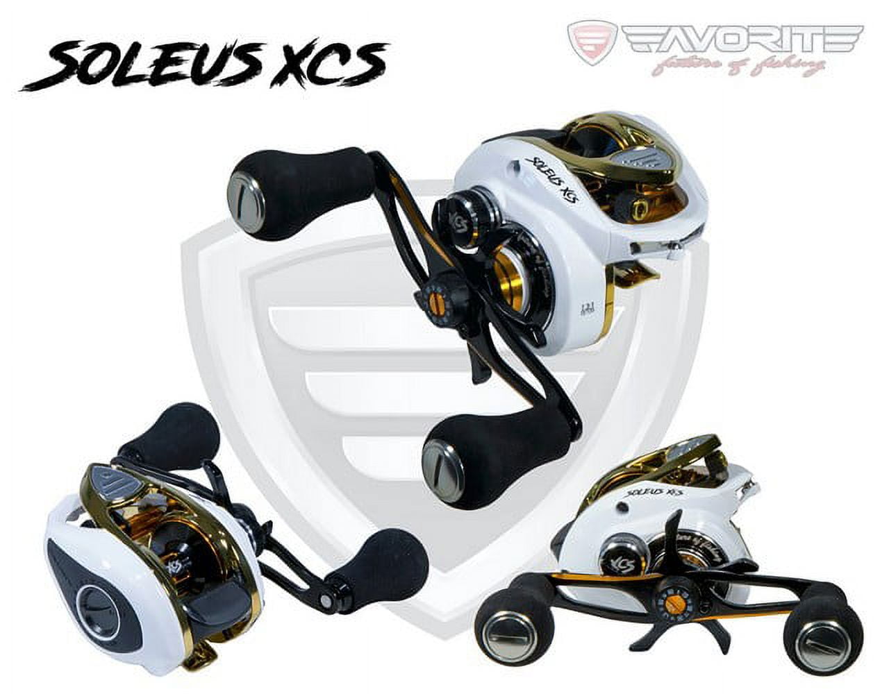 FAVORITE SLSW6XL Soleus XCS Baitcast Fishing Reel White Gold 6.31 LH