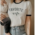 thumbnail image 1 of FAVORITE WIFE Graphic Ringer Tee, 1 of 3