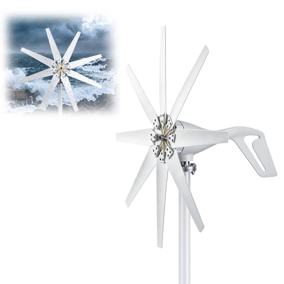 FAWMBEWT 2000W 8-Blade Wind Turbine Generator Kit 24V Wind Power System for Home, RV, Marine & Off-Grid Use