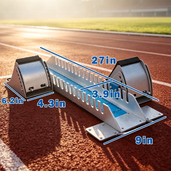 FAWMBEWT 6‑Angle Adjustable Starting Blocks – Aluminum Alloy Track Field Blocks for Speed Training