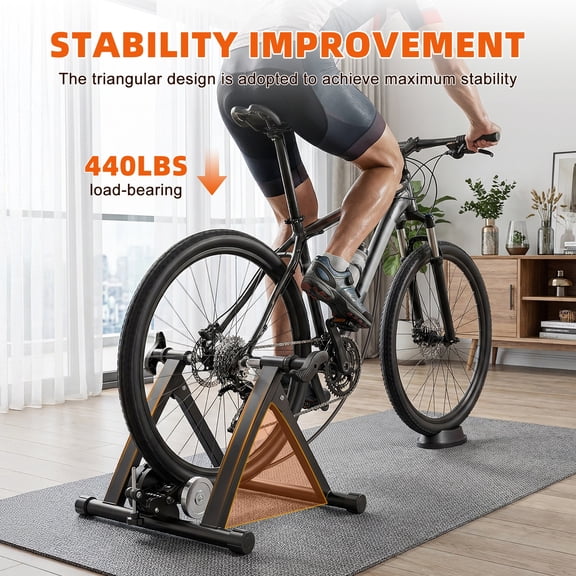 FAWMBEWT Magnetic Bike Trainer Stand – 6 Resistance Levels, Fits 26"-28" & 700C Wheels, Indoor Riding