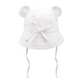 thumbnail image 1 of ROHUUQUE Baby Bear Ears Bucket Hat Cotton Solid Color Sun Hat with Chin Strap for Toddler Girls Boys Beach Outdoor, 1 of 9