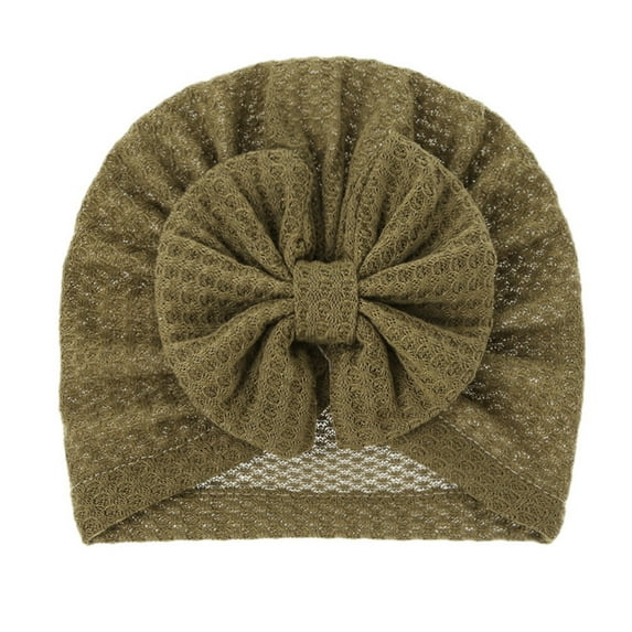 FAWUUDO Baby Turban Hats Turban Bun Knot Baby Infant Beanie Baby Girl Soft Cute Toddler Cap