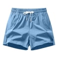 thumbnail image 1 of FAWUUDO Casual Shorts for Men Breathable Loose Soft Elastic Waist Drawstring Straight Wide Leg Shorts with Pockets XL Light Blue, 1 of 3