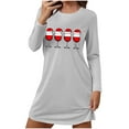 thumbnail image 1 of FAWUUDO Christmas Dresses for Women Cute Graphic Nightgown Loose Crewneck Nightshirts Long Sleeve T-Shirt Dress Sleepwear, 1 of 7