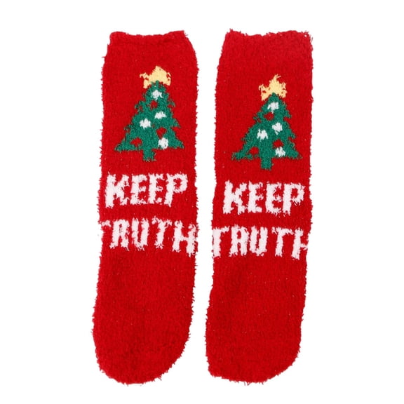 FAWUUDO Christmas Fuzzy Socks Cozy Fluffy Winter Warm Slipper Socks for Womens Gifts