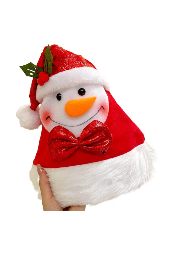 Christmas Hat Santa Hats Cute Xmas Element Headwear for Festival Parties Family Gathering Dress up