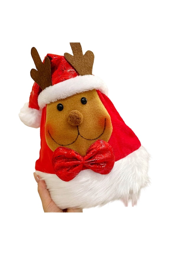 Christmas Hat Santa Hats Cute Xmas Element Headwear for Festival Parties Family Gathering Dress up