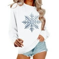 thumbnail image 1 of FAWUUDO Christmas Sweatshirt for Women Vintage Santa Sweatshirt Long Sleeve Merry Christmas Pullover Tops White, 1 of 6