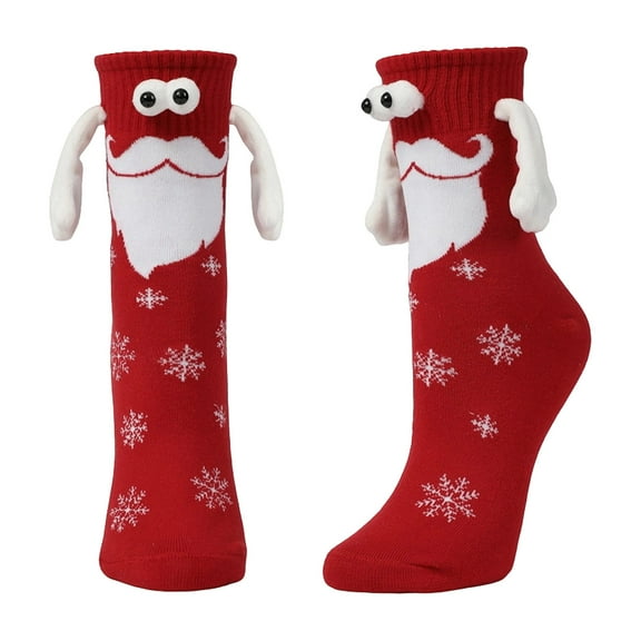 FAWUUDO Fuzzy Christmas Socks for Kids and Women Winter Slipper Warm Soft Cartoon Cozy Socks for Women, Christmas Gift for Mom