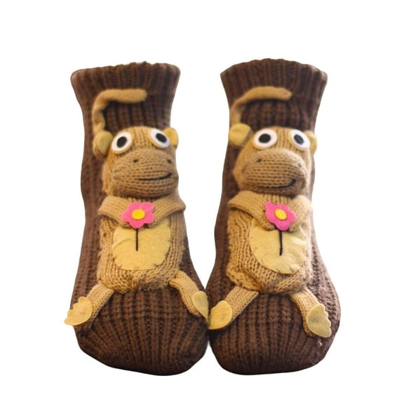 FAWUUDO Fuzzy Christmas Socks for Kids and Women Winter Slipper Warm Soft Cartoon Cozy Socks for Women, Christmas Gift for Mom