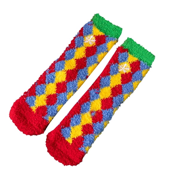 FAWUUDO Fuzzy Socks for Women Cozy Warm Fluffy Winter Christmas Gifts Slipper Plush Soft Spa Socks