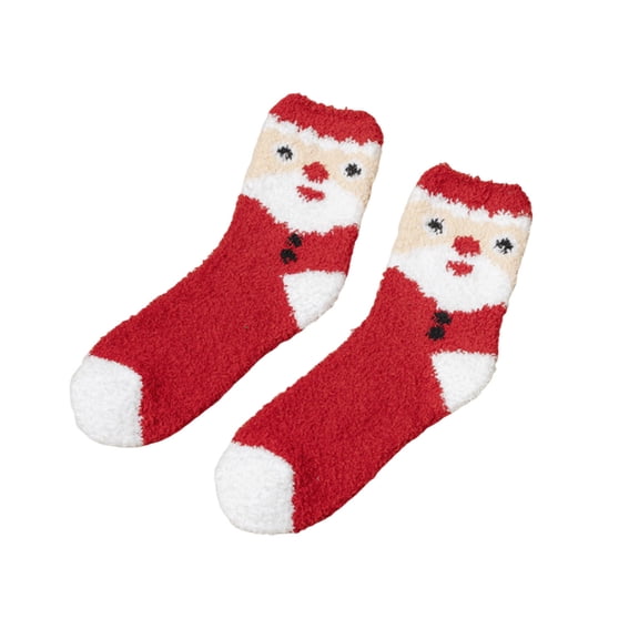 FAWUUDO Girls Kids Fuzzy Socks with Grips Toddler Non Slip Slipper Socks Crew Fluffy Warm Winter Sock