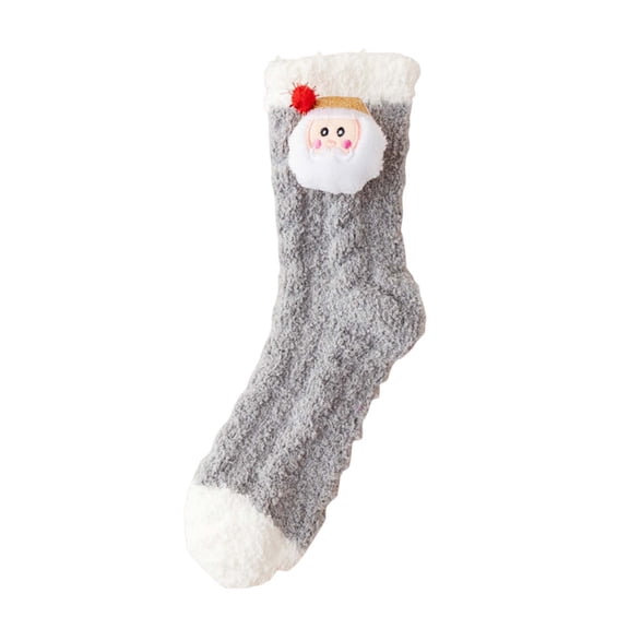 FAWUUDO Girls Kids Toddler Winter Socks Non Slip Fuzzy Thick Thermal Cozy Fluffy Crew Cabin Soft Warm Socks