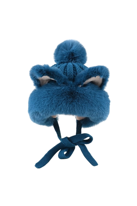 Hand Knit Sherpa Wool Unisex Hat with Micro Fleece Lining with Snowflake Pattern