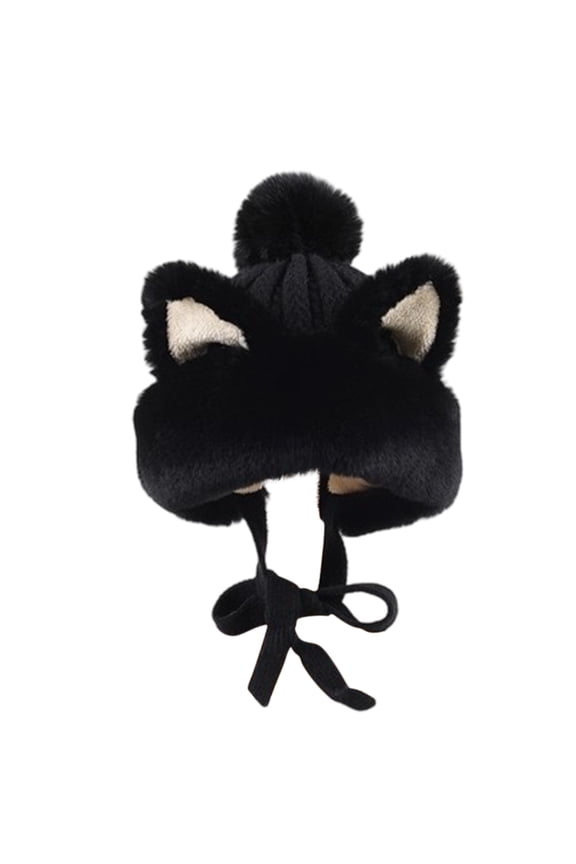 Hand Knit Sherpa Wool Unisex Hat with Micro Fleece Lining with Snowflake Pattern