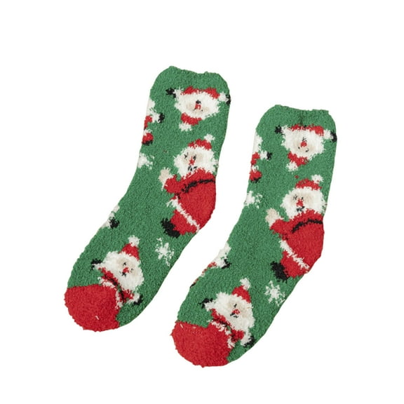 FAWUUDO Kids Slipper Socks Girls Boys Christmas Non-Slip Socks Warm Thick Lining Cozy Soft Indoor Gifts