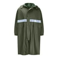 thumbnail image 1 of FAWUUDO Long Hooded Raincoat Safety Waterproof Emergency Rain Jacket Poncho for Men Women Adults Olive Green, 1 of 6