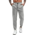 thumbnail image 1 of FAWUUDO Men Quick Dry Breathable Pants Stretch Elastic Waist Drawstring Active Hiking Trousers with Pockets Gray, 1 of 6