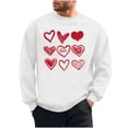 thumbnail image 1 of TEAJOPSUU Men Valentine's Tops Red Heart Printed Shirts Long Sleeve Clothes, 1 of 7