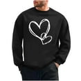 thumbnail image 1 of FAWUUDO Men Valentine's Tops Red Heart Printed Shirts Long Sleeve Clothes, 1 of 7