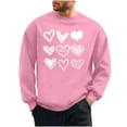 thumbnail image 1 of FAWUUDO Men Valentine's Tops Red Heart Printed Shirts Long Sleeve Clothes, 1 of 7