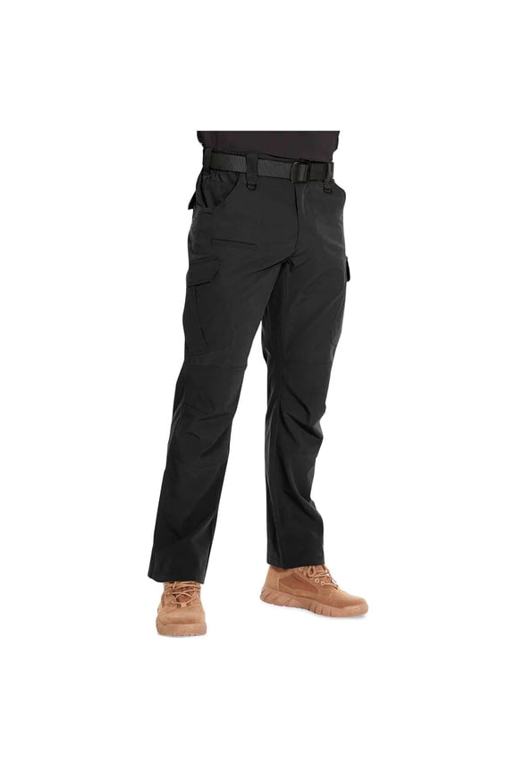 Men's Construction Pants Field Pants Multi-Pocket Carpenter Cargo Heavy-Duty Work Pants Black