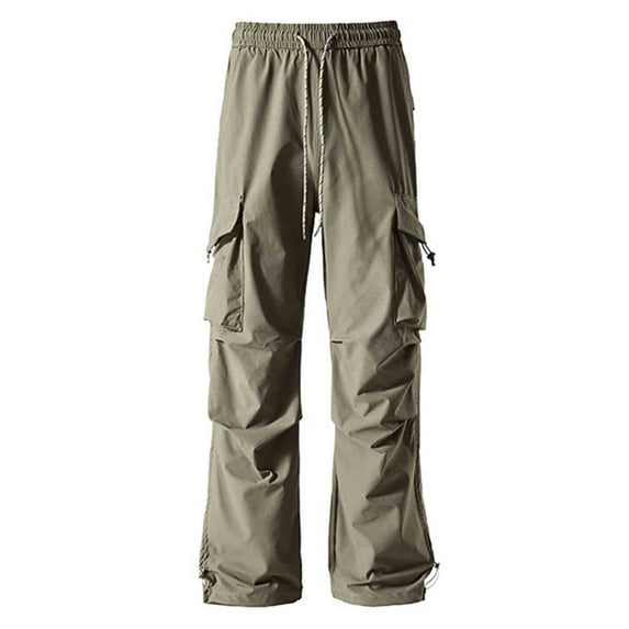 FAWUUDO Men's Construction Pants Field Pants Multi-Pocket Carpenter Cargo Heavy-Duty Work Pants Khaki