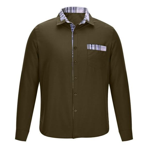 FAWUUDO Men's Spring Half-Zip Stand Collar Sweater Solid Color Slim Fit Casual Business Knit Pullover Olive Green