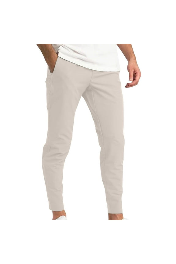 Mens Jeans Slim Fit Skinny Denim Stretch Tapered Jean Pants Beige