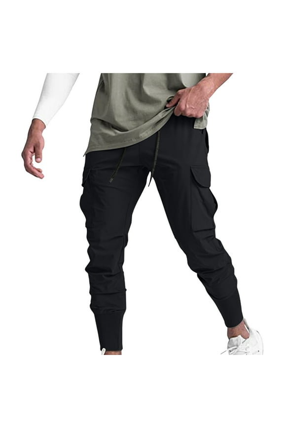 Mens Jeans Slim Fit Skinny Denim Stretch Tapered Jean Pants Black