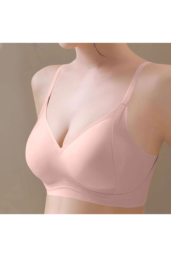 Nursing Jelly Bra Wireless Seamless Push-up Full Coverage Breathable One-Hand Clips Solid Colors Natural Shape