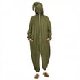 thumbnail image 1 of FAWUUDO Onesie Adult Unisex Christmas Zipper Pajamas Animals One Piece Homewear for Women Men Olive Green, 1 of 9