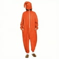 thumbnail image 1 of FAWUUDO Onesie Adult Unisex Christmas Zipper Pajamas Animals One Piece Homewear for Women Men Orange, 1 of 9