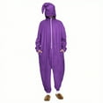 thumbnail image 1 of FAWUUDO Onesie Adult Unisex Christmas Zipper Pajamas Animals One Piece Homewear for Women Men Purple, 1 of 9