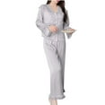 thumbnail image 1 of FAWUUDO Pajamas for Women Sets Soft Comfy Fluffy Pajama Ruffle Fleece Pullover 2 Piece Pjs Warm Plush Lounge Sleepwear, 1 of 6