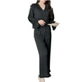thumbnail image 1 of FAWUUDO Pajamas for Women Sets Soft Comfy Fluffy Pajama Ruffle Fleece Pullover 2 Piece Pjs Warm Plush Lounge Sleepwear, 1 of 6