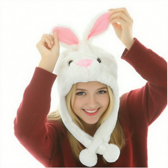 FAWUUDO Plush Animals Hat with Ear Flaps Cozy Novelty Party Cap for for Kids Teens Adults Christmas