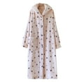 thumbnail image 1 of FAWUUDO Robes for Women Long Bathrobe Lightweight Long Sleeves Robe Soft Sleepwear with Pockets, 1 of 3