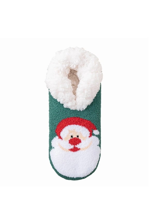 Sherpa Fleece Lined Fur Fuzzy Slipper Socks,Non Slip Fuzzy Plush Cable-Knit Home Slippers Ankle Socks for Women