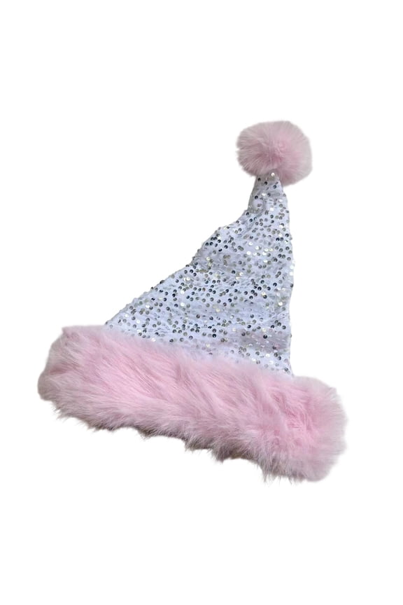 Unisex Adults Kids Velvet Comfort Wine Red Santa Hat for Christmas Year Festive Holiday Party Supplies