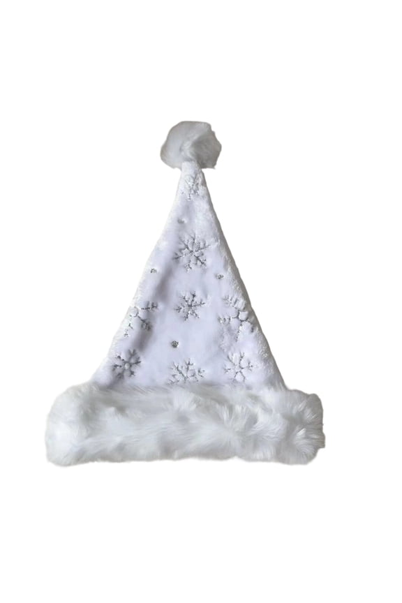 Unisex Adults Kids Velvet Comfort Wine Red Santa Hat for Christmas Year Festive Holiday Party Supplies